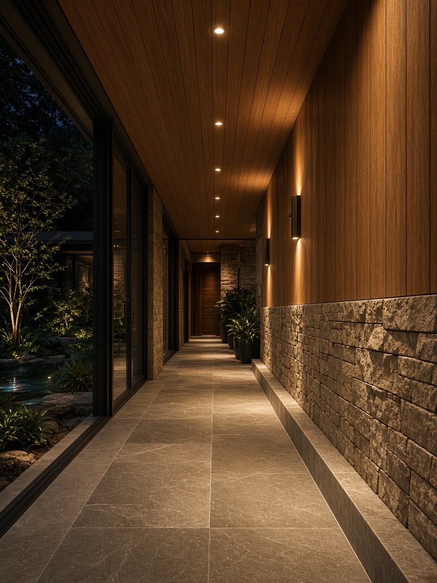 Illuminated luxury home corridor for project enquiry.